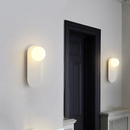 Nordic Minimalist Globe Wall Sconce | Oval Backplate