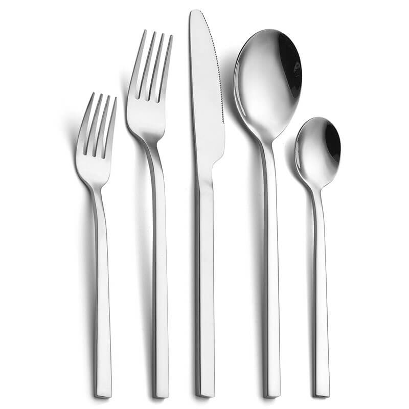 Stainless Steel Cutlery 30 Piece Set | Modern Dinnerware Utensils