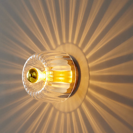 Modern Glass Sun Shape Dual Purpose Flush Mount Light