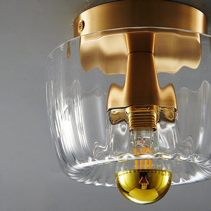 Modern Glass Sun Shape Dual Purpose Flush Mount Light