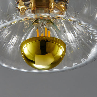Modern Glass Sun Shape Dual Purpose Flush Mount Light