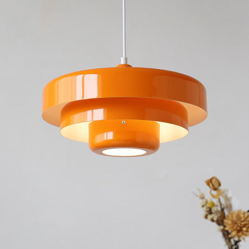 Nordic Vintage Round Metal Pendant Light