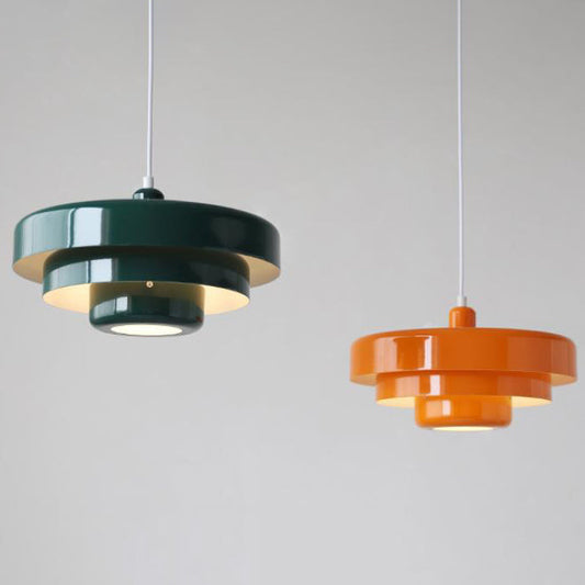 Nordic Vintage Round Metal Pendant Light