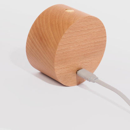Wooden USB Touch LED Night Light Wall Sconce Lamp
