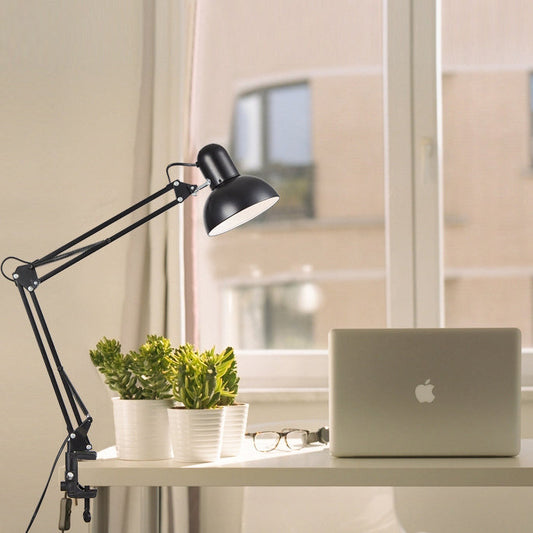 Modern Minimalist Desk Clip On Lamp | Adjustable Arm