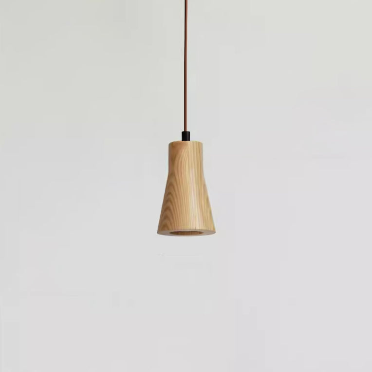 Simple Wooden Round Pendant Light