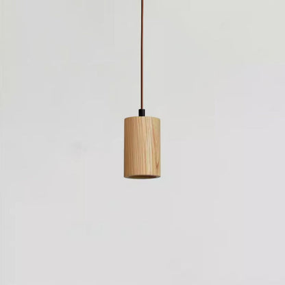 Simple Wooden Round Pendant Light