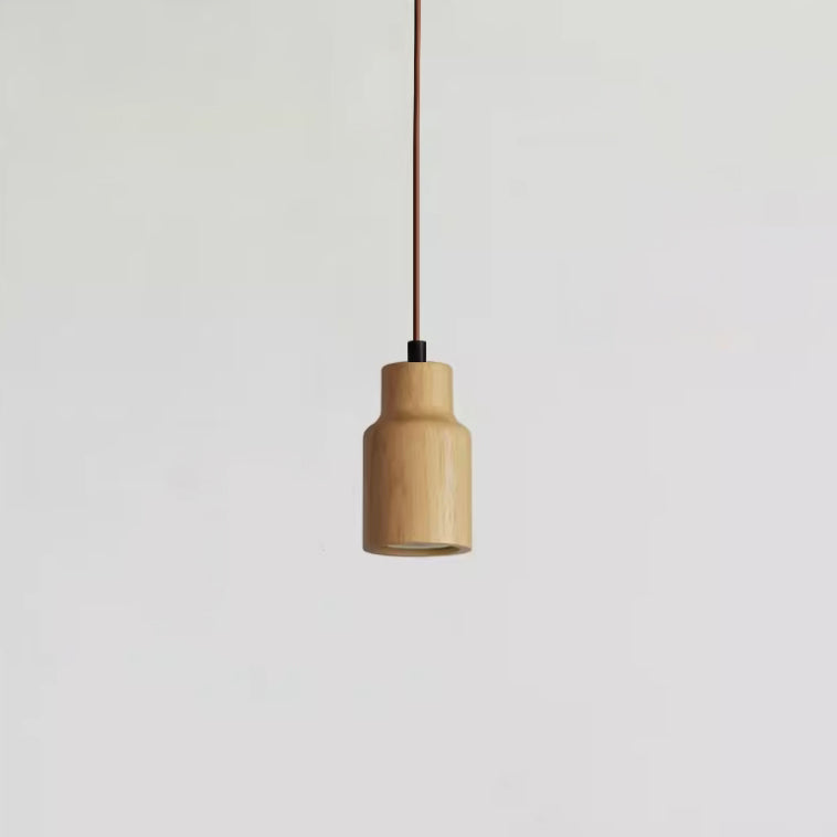 Simple Wooden Round Pendant Light