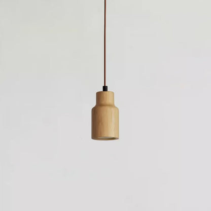 Simple Wooden Round Pendant Light