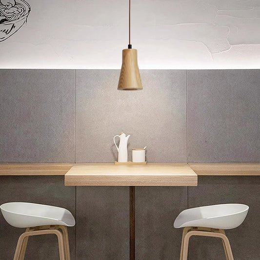 Simple Wooden Round Pendant Light