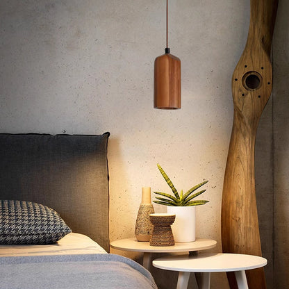 Simple Wooden Round Pendant Light