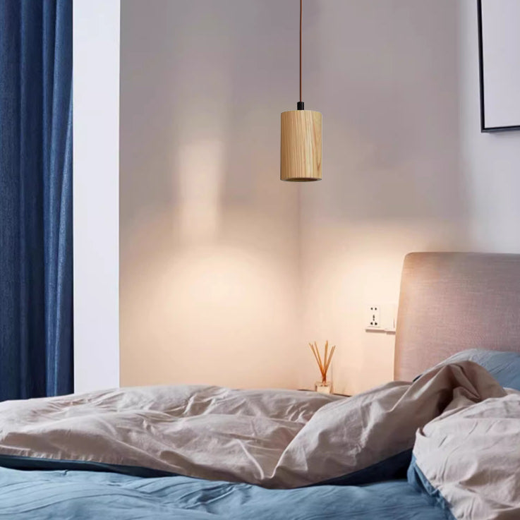 Simple Wooden Round Pendant Light