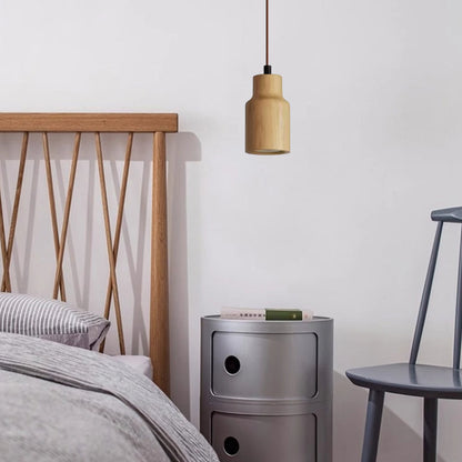 Simple Wooden Round Pendant Light
