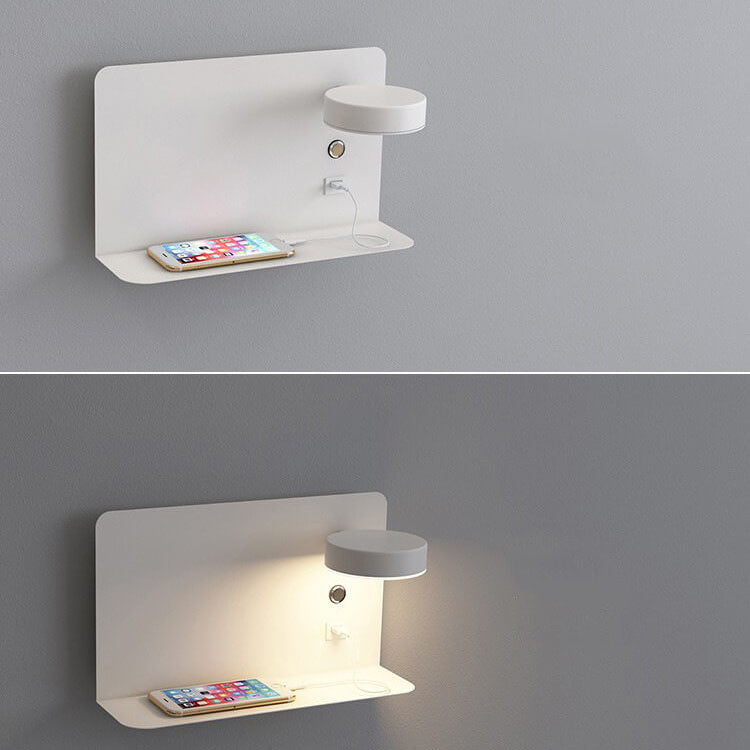 Modern Square LED USB Rechargeable Wall Sconce Lamp