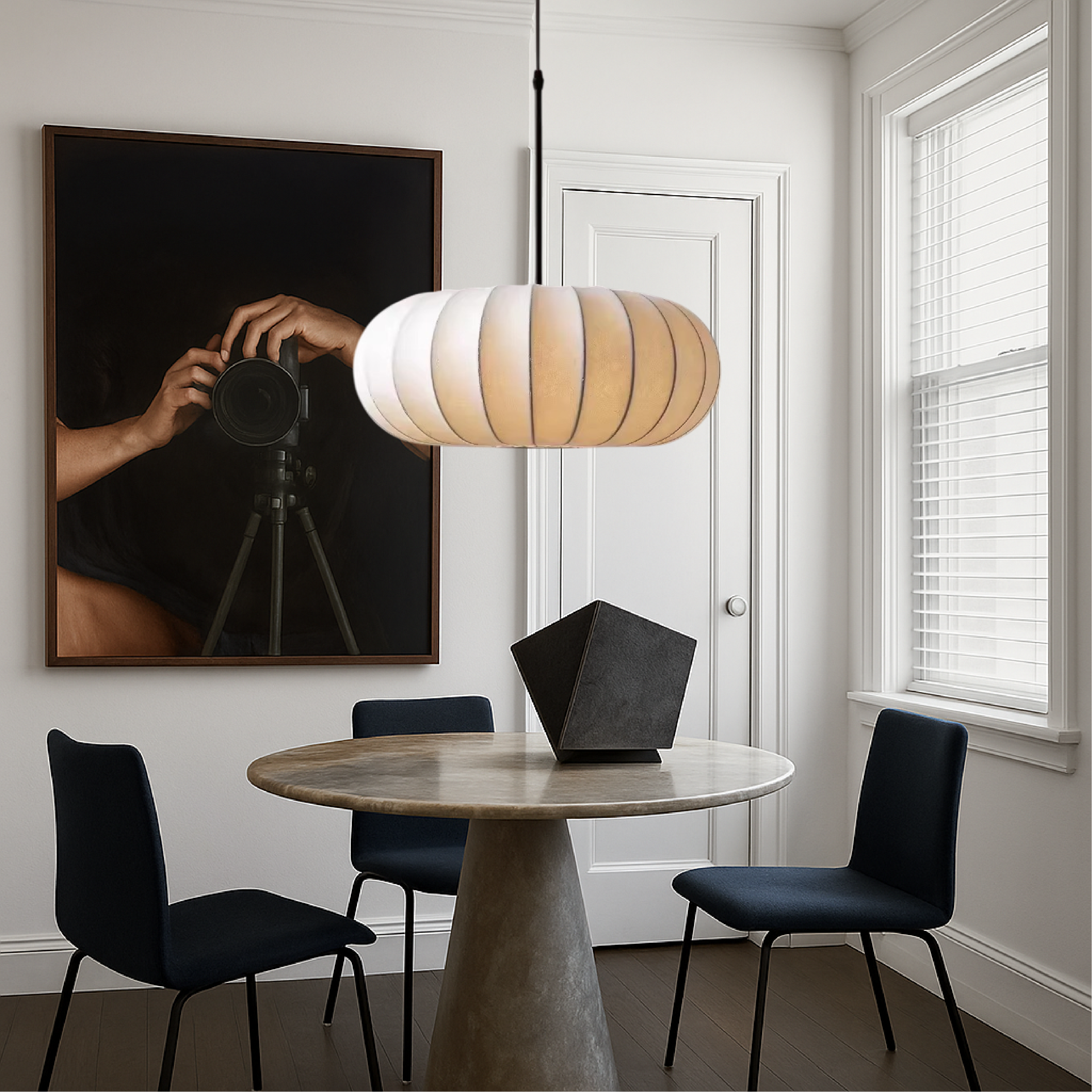 Pendant Light | Adjustable Height Lantern Shade For Dining Table Kitchen Island