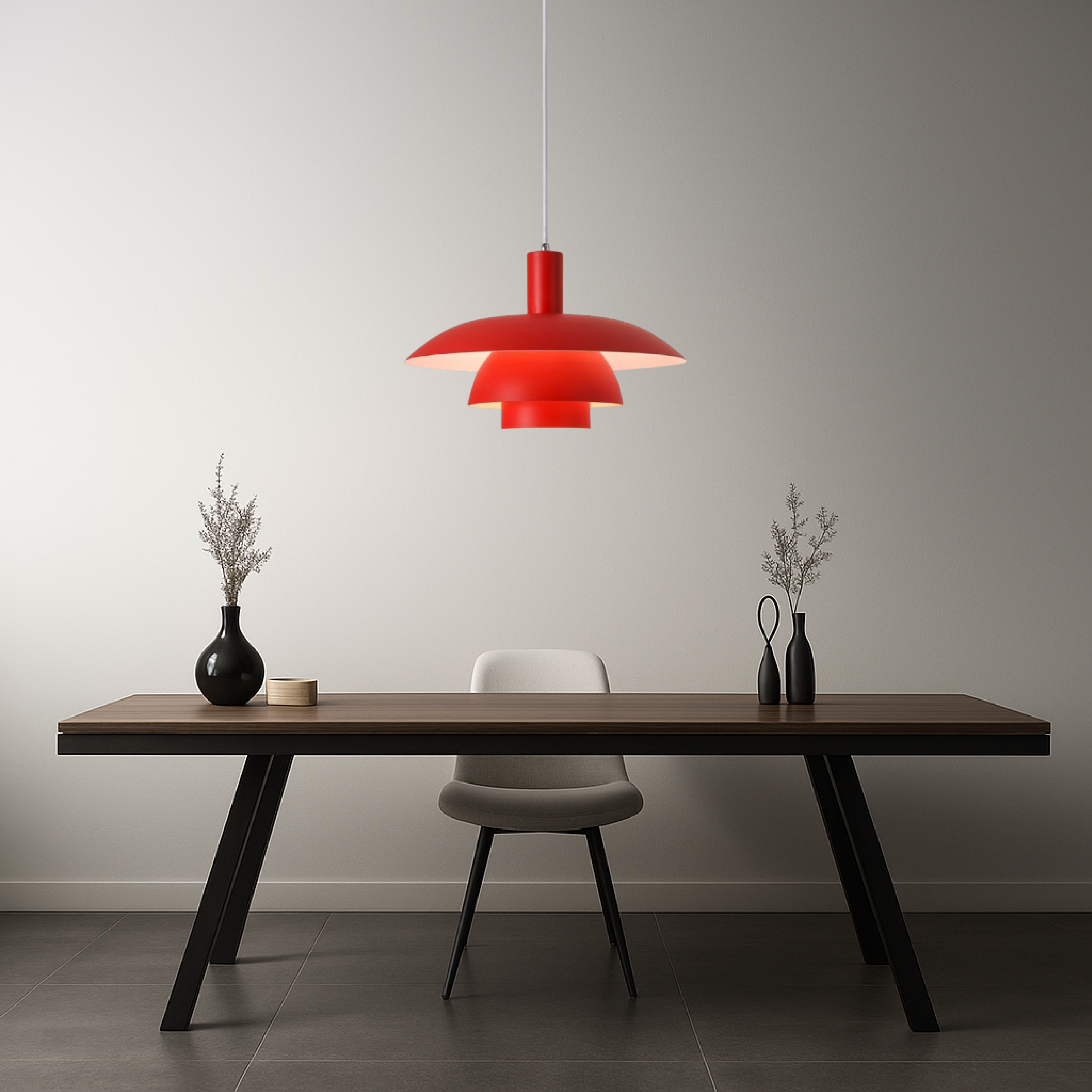 Pendant Light | Scandinavian Layered Shade For Dining Table Kitchen Island Living Room