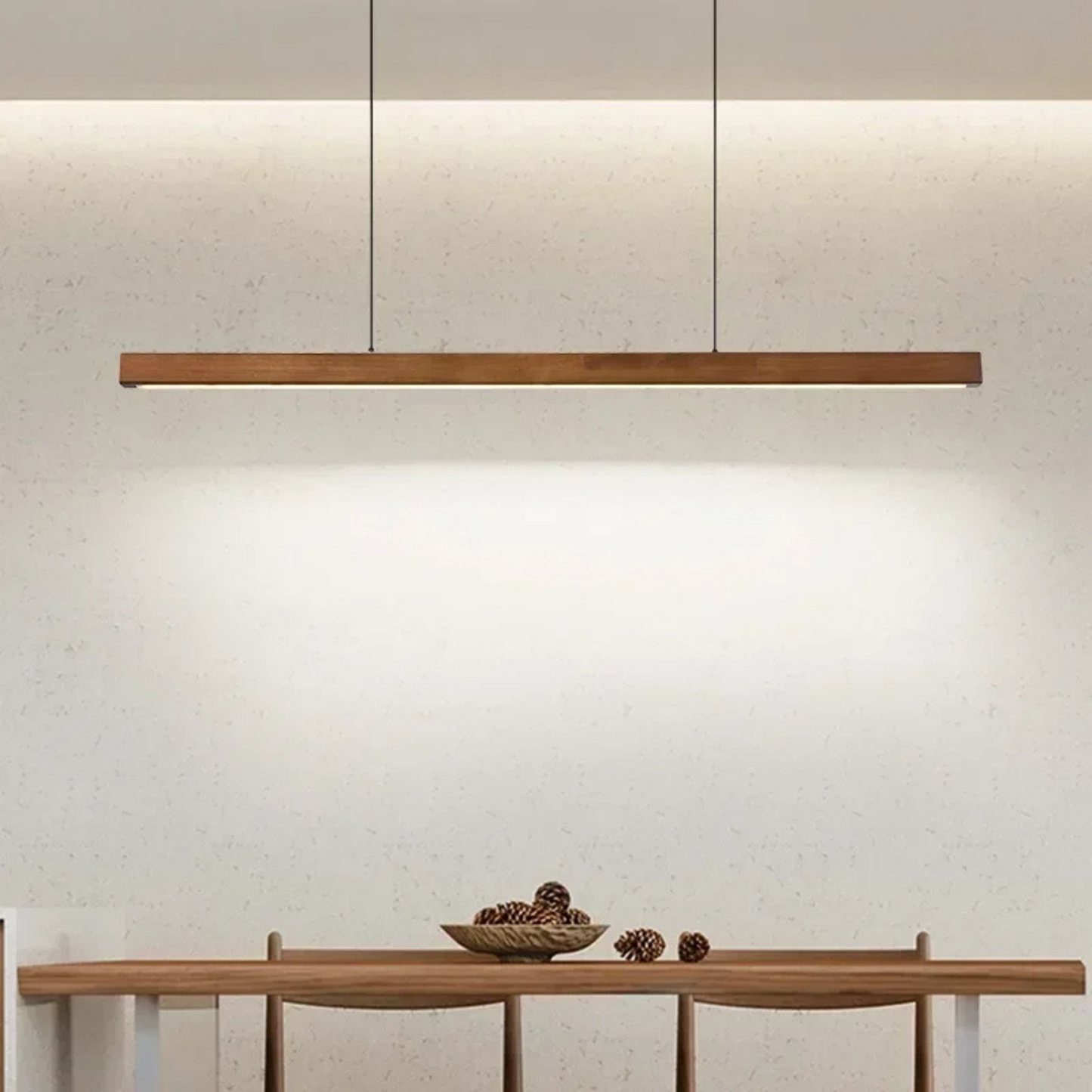 Modern Linear Pendant Light | Hanging Light Adjustable LED for Dining Table Living Room & Office
