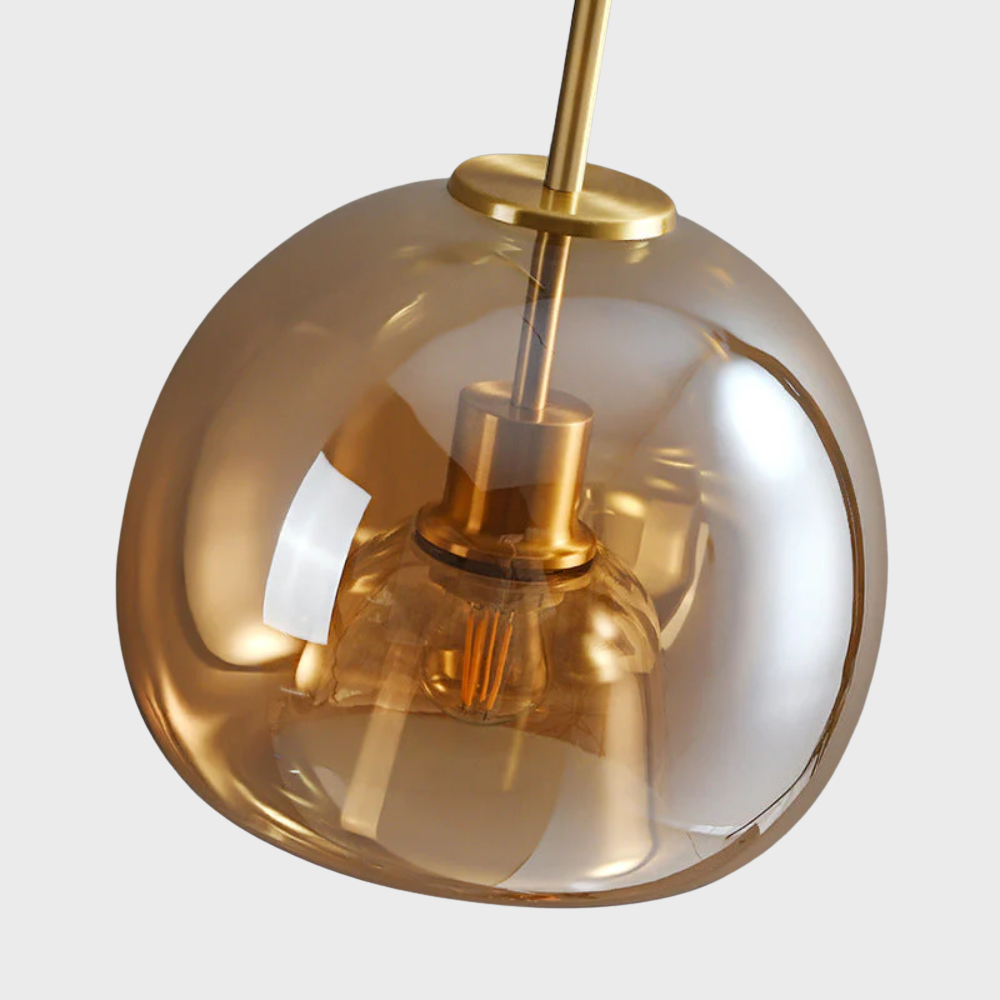 Copper Glass Modern Pendant Light