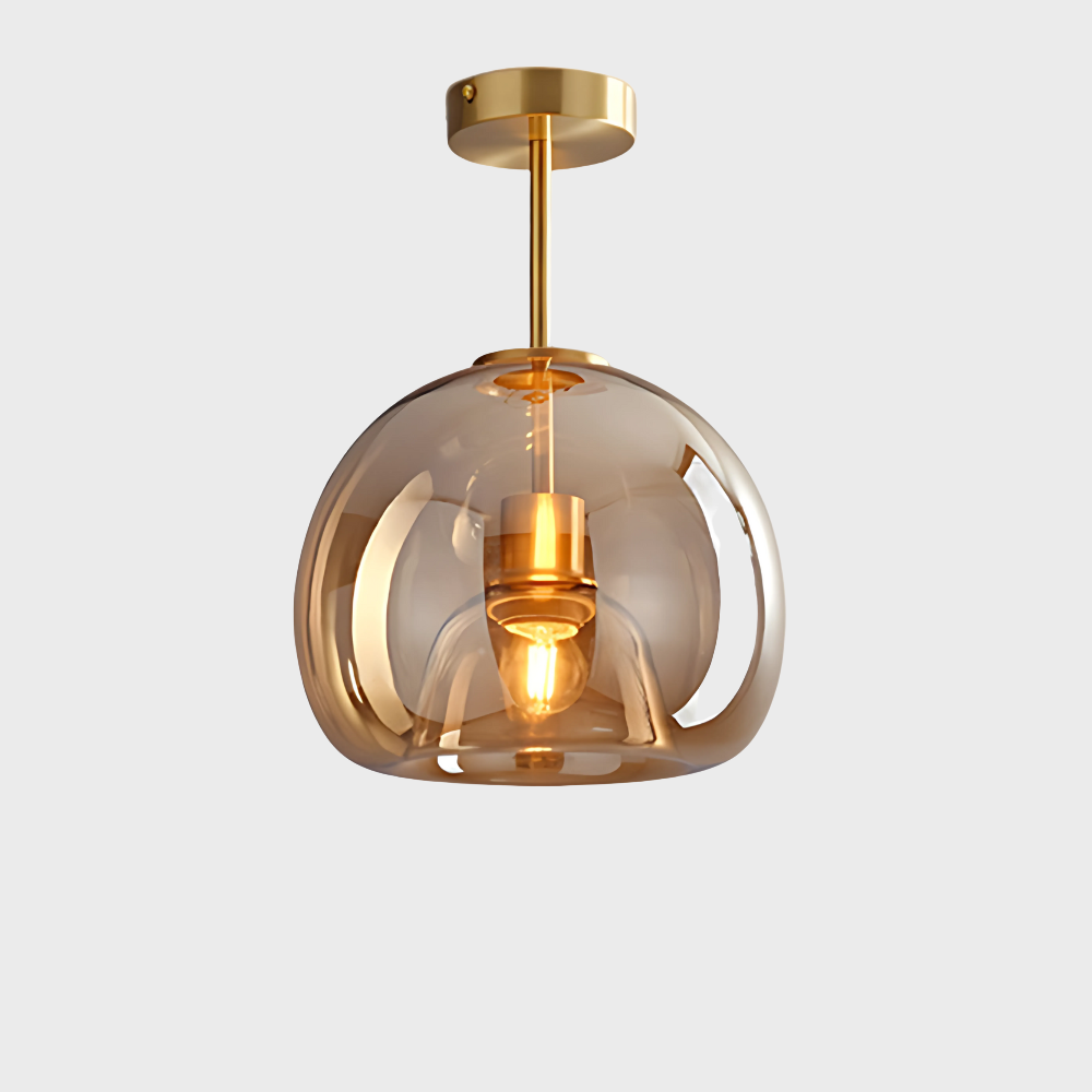 Copper Glass Modern Pendant Light