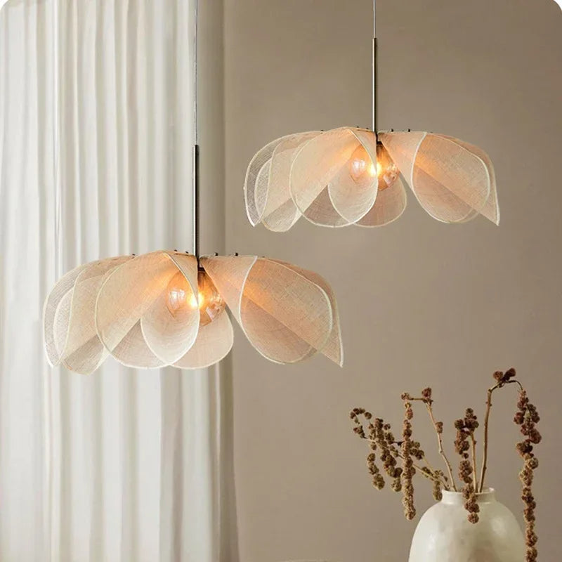 Pendant Light | Vintage Petal Soft Ambient Lighting For Bedroom Dining Room