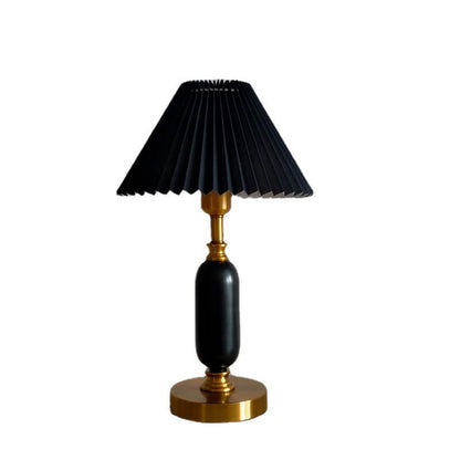 Retro Pleated Shade Table Lamp