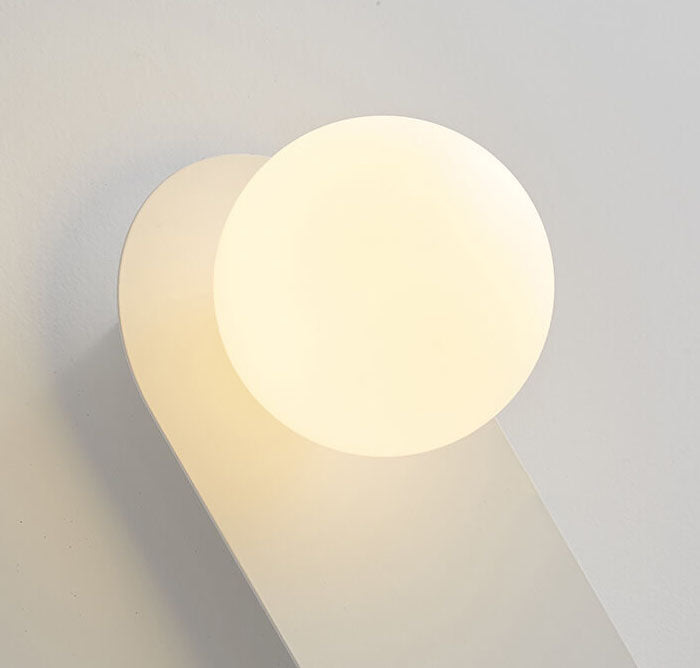 Nordic Minimalist Globe Wall Sconce | Oval Backplate