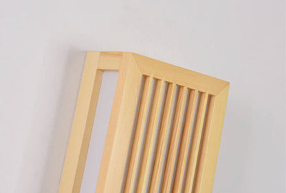 Simple Wood Rectangular Japanese Wall Sconce Lamp