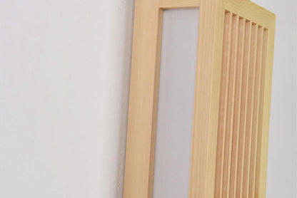 Simple Wood Rectangular Japanese Wall Sconce Lamp