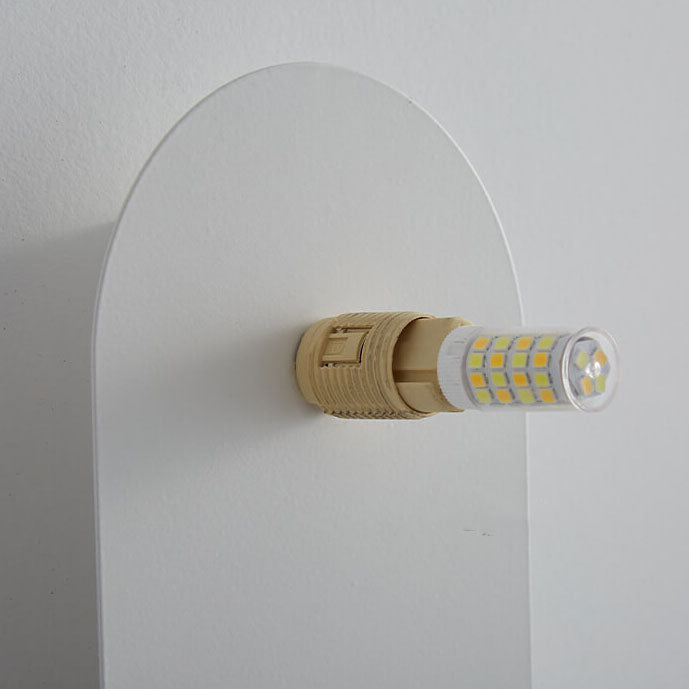 Nordic Minimalist Globe Wall Sconce | Oval Backplate