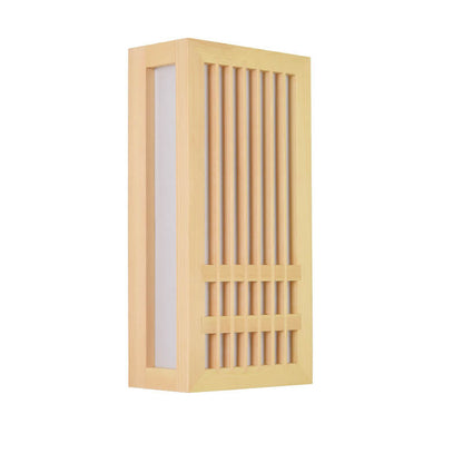 Simple Wood Rectangular Japanese Wall Sconce Lamp