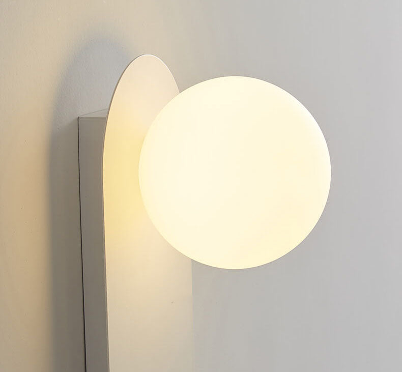 Nordic Minimalist Globe Wall Sconce | Oval Backplate