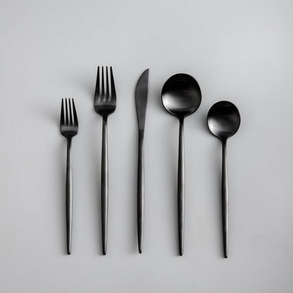 Modern Flatware Set | Sleek Metal Tableware Utensils