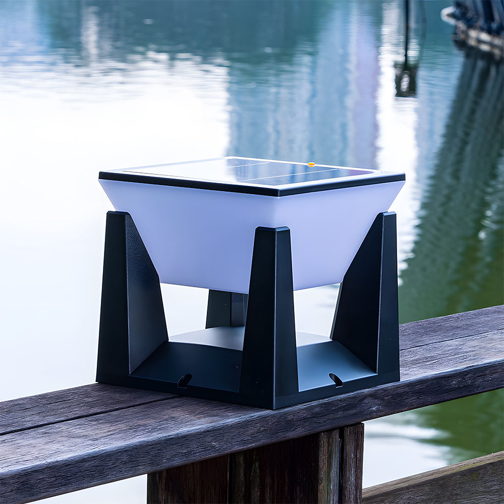 Solar Black Outdoor Floor Lights