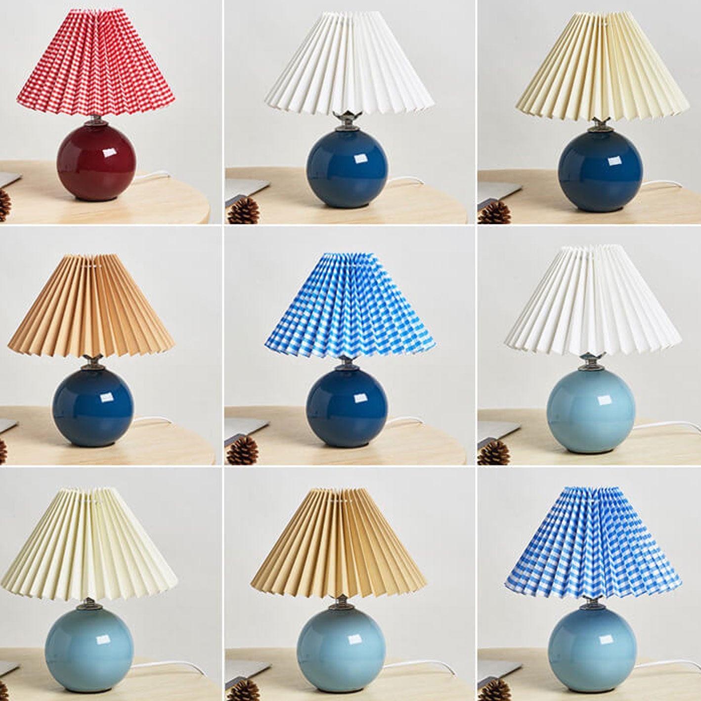 Nordic Minimalist Pleated Table Lamp