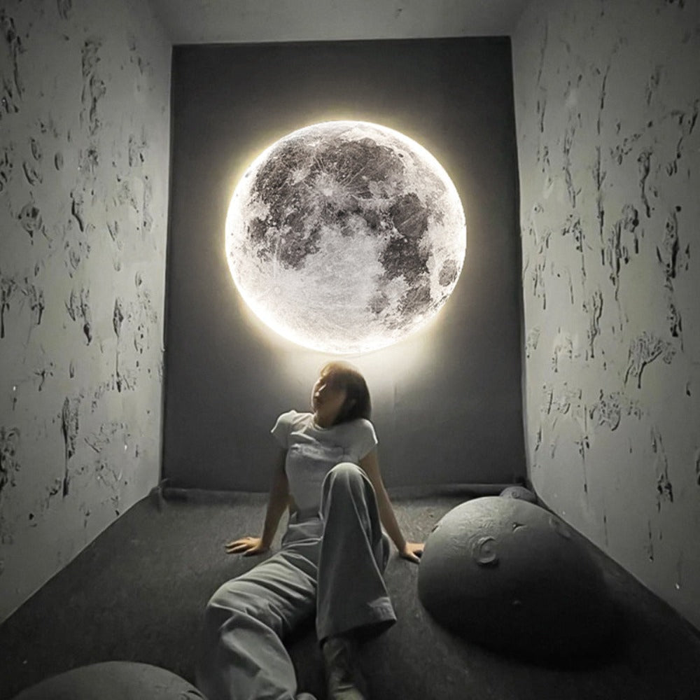 Full Moon Wall Light | Ceiling Light 3D LED Accent Light for Living Room Bedroom