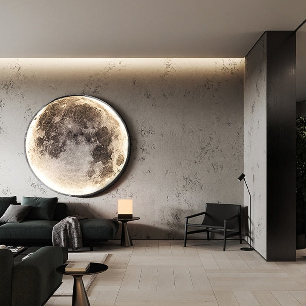 Full Moon Wall Light | Ceiling Light 3D LED Accent Light for Living Room Bedroom
