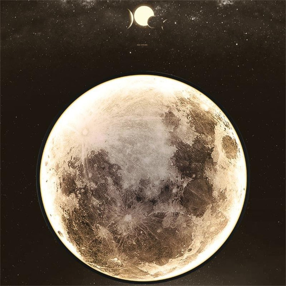 Full Moon Wall Light | Ceiling Light 3D LED Accent Light for Living Room Bedroom