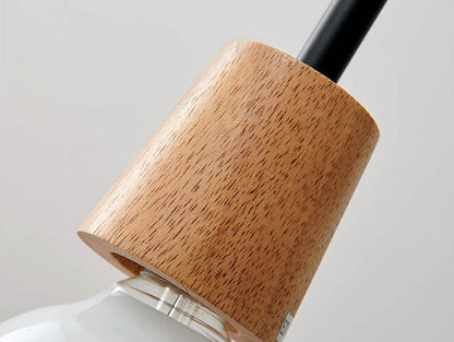 Nordic Clear Rippled Glass Shaded Pendant Light