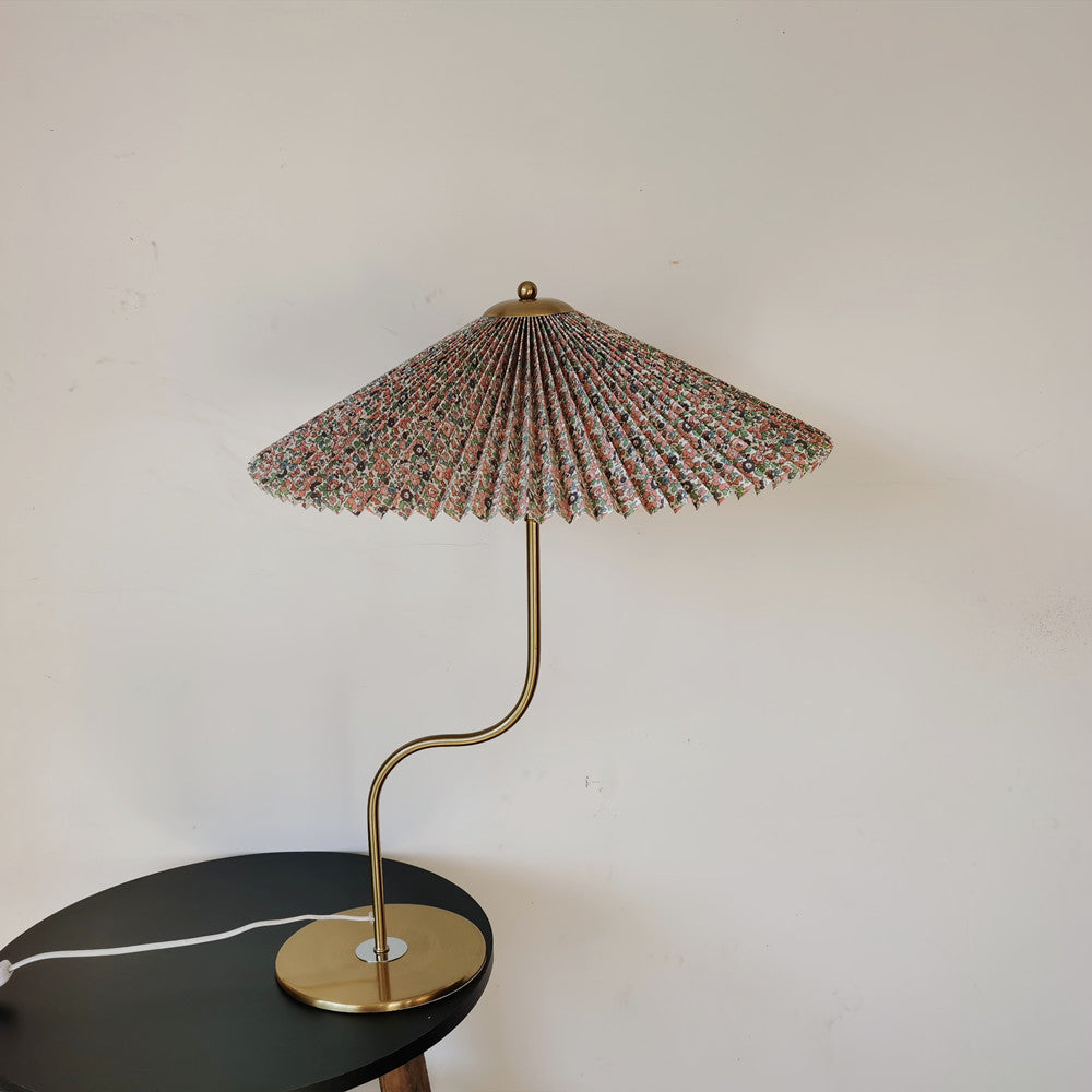 Retro Pleated Umbrella Shaped Decorative Table Lamp