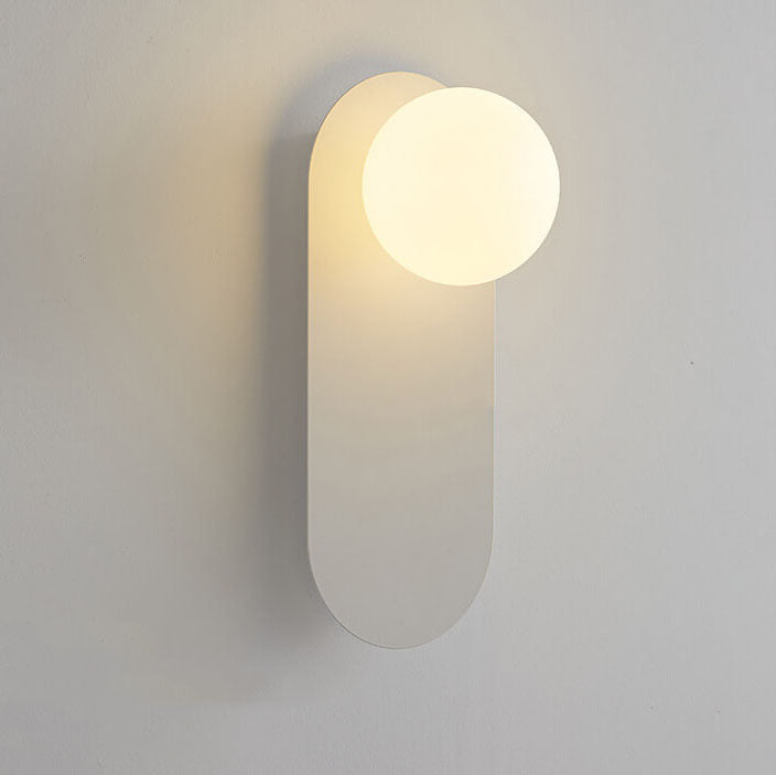 Nordic Minimalist Globe Wall Sconce | Oval Backplate