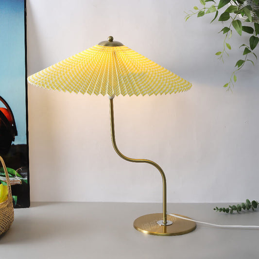 Retro Pleated Umbrella Shaped Decorative Table Lamp