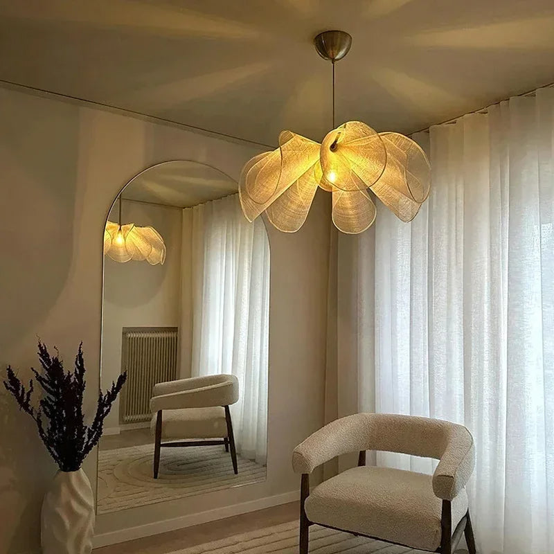 Pendant Light | Vintage Petal Soft Ambient Lighting For Bedroom Dining Room