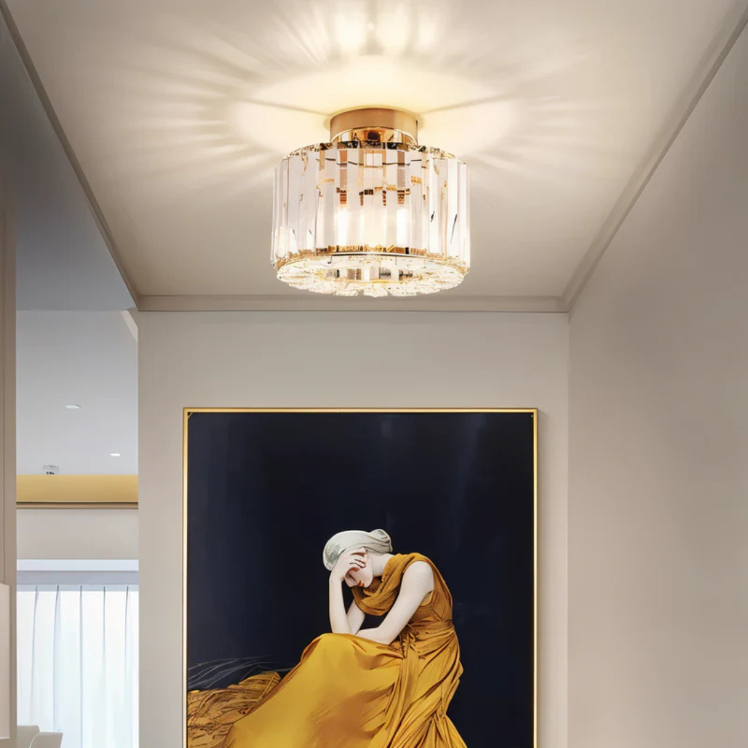 Modern Ceiling Light Round LED Fixture For Living Room & Hallway