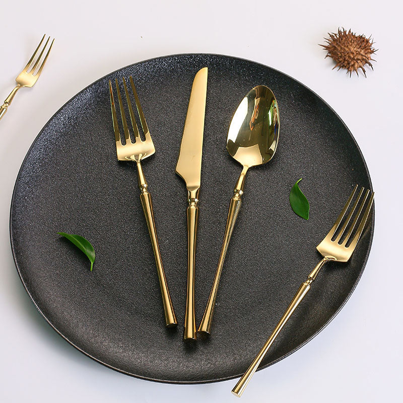 Modern 24 Piece Cutlery Set | Knives Forks Spoons Teaspoons For 6 Flatware Set