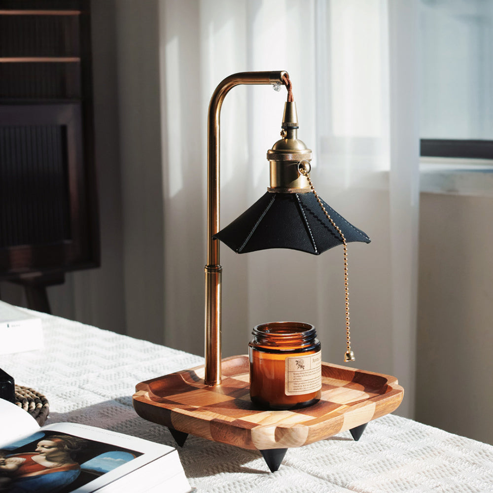 Wood Aromatherapy Candle Table Lamp