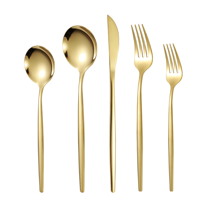 Modern Flatware Set | Sleek Metal Tableware Utensils