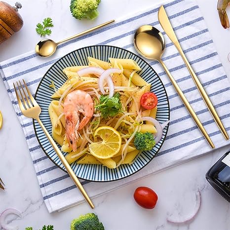 Rainbow Colour Handle Cutlery Set | Modern Dinnerware Utensils