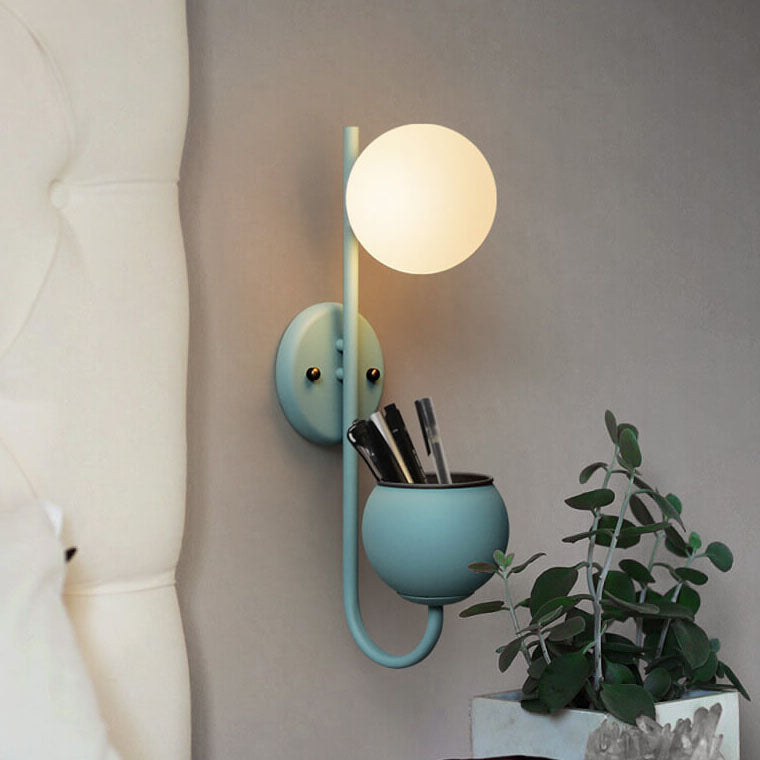 Storage Box Planting Pot Globe Wall Sconce Lamp