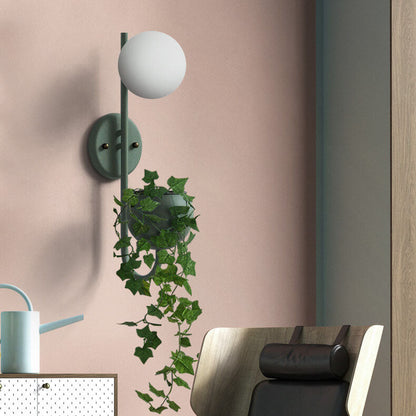 Storage Box Planting Pot Globe Wall Sconce Lamp