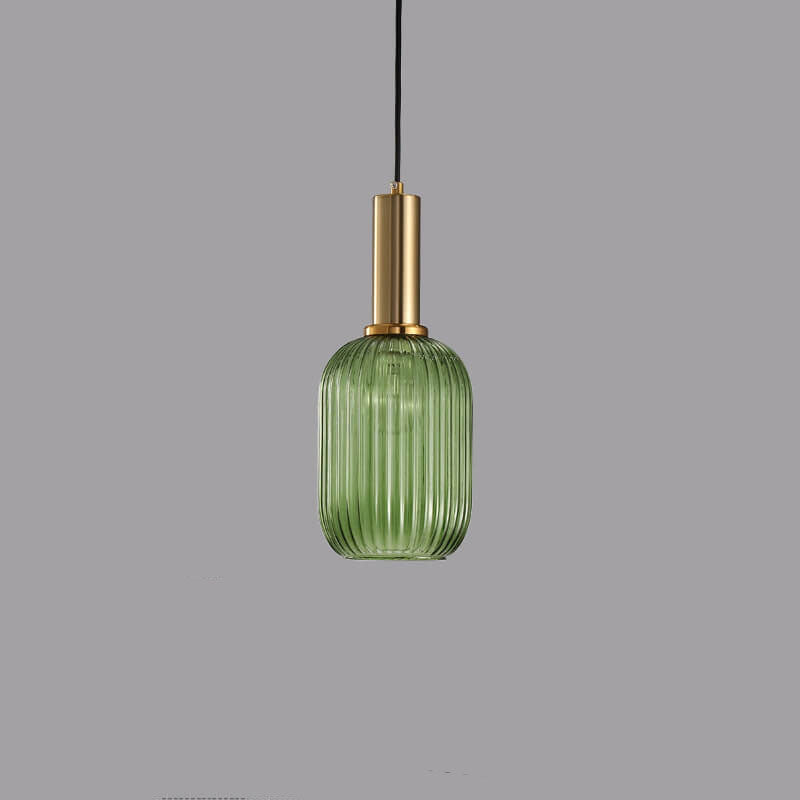 Minimalist Striped Glass Pendant Light